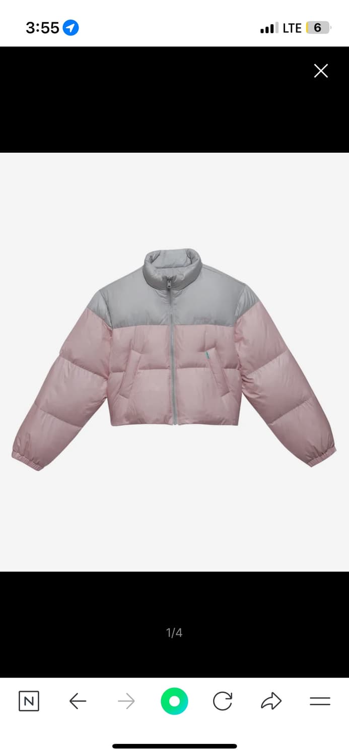 인스턴트펑크 리버시블 구스 다운 핑크 그레이 패딩 상품이미지1