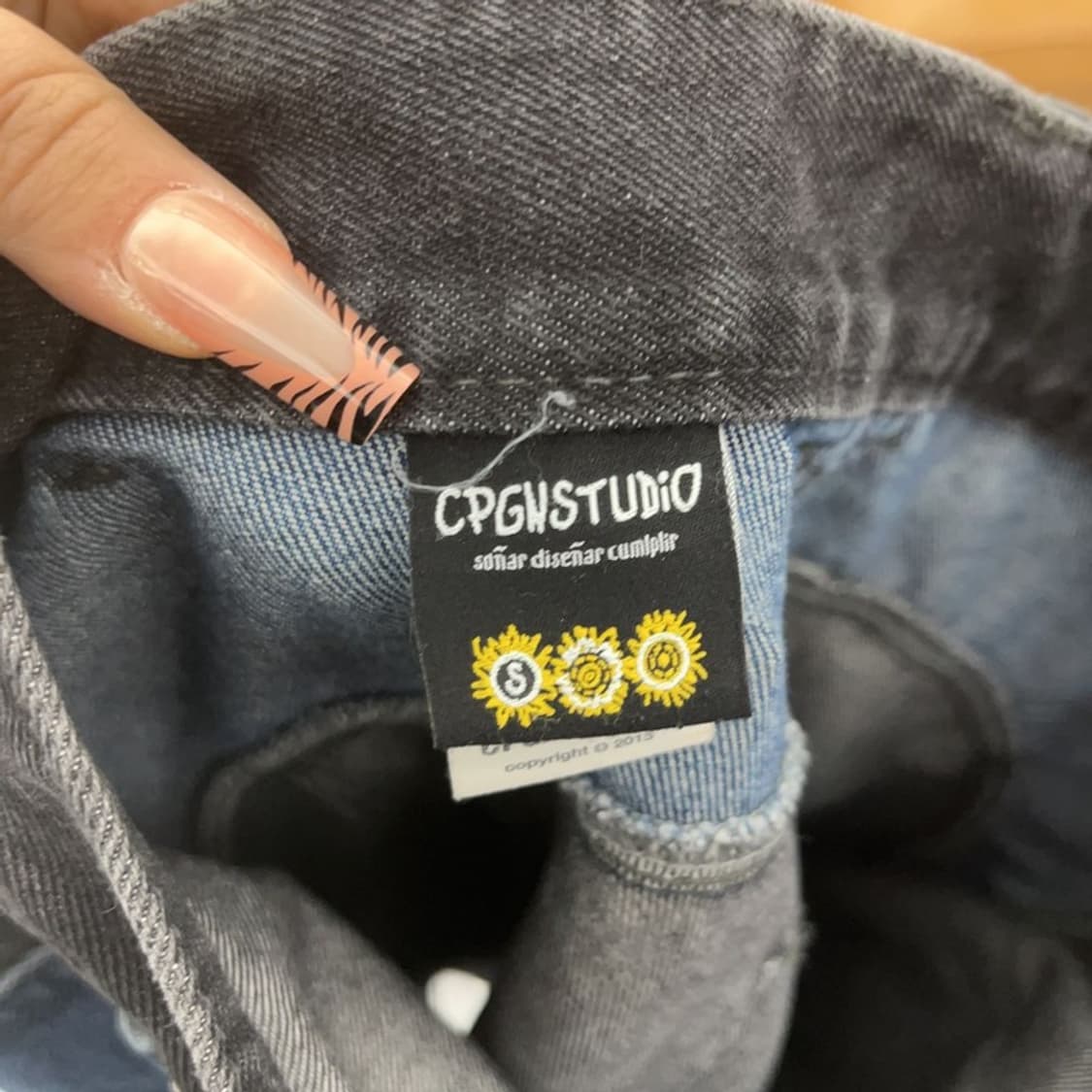 꼼파뇨 빈티지 스트릿 절개 패치워크 데님팬츠 S C08157 상품이미지5