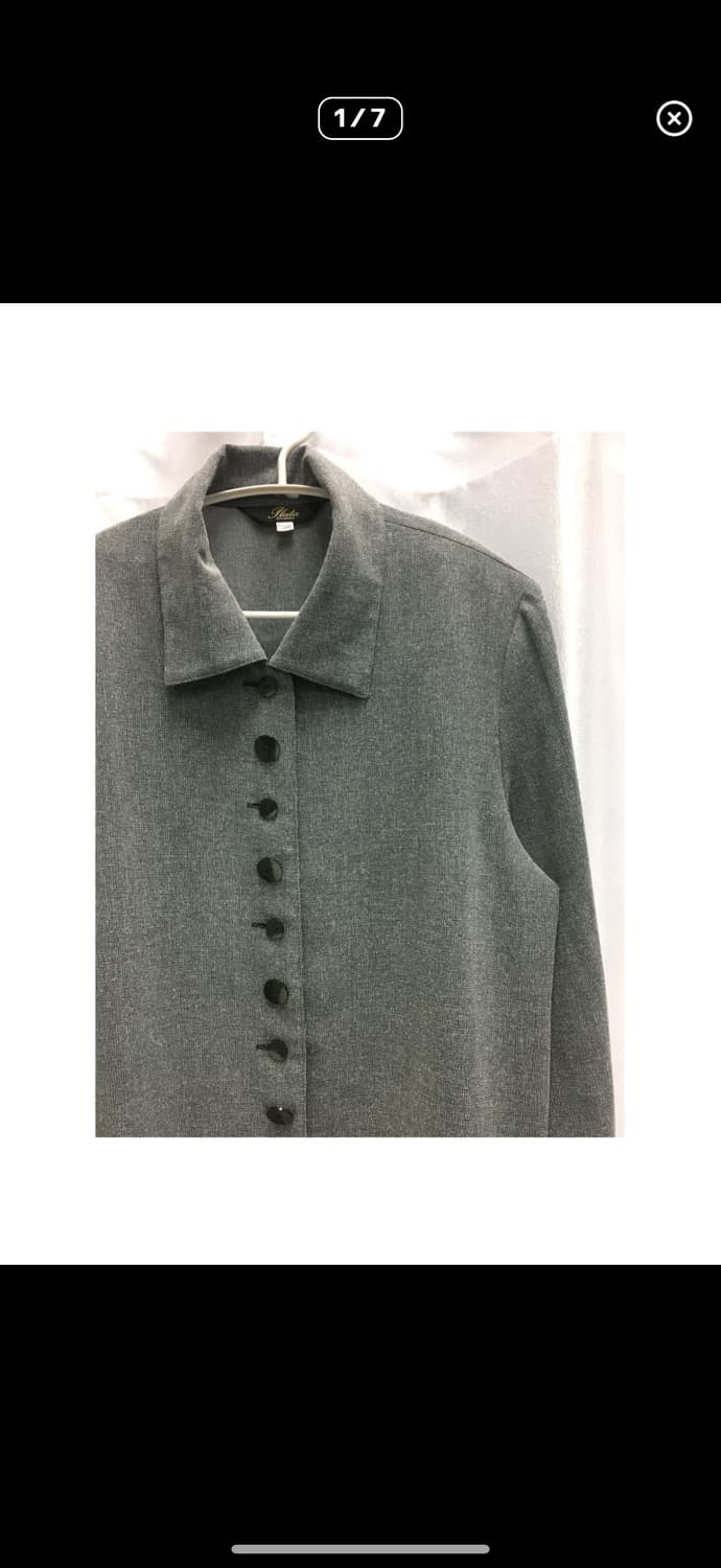 일본 빈티지 그레이 버튼 셔츠 상품이미지1