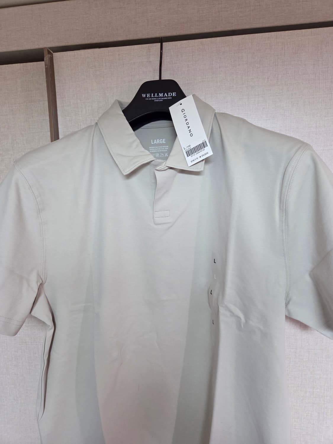 지오다노 폴로 반팔 티셔츠 L사이즈 새상품 상품이미지5