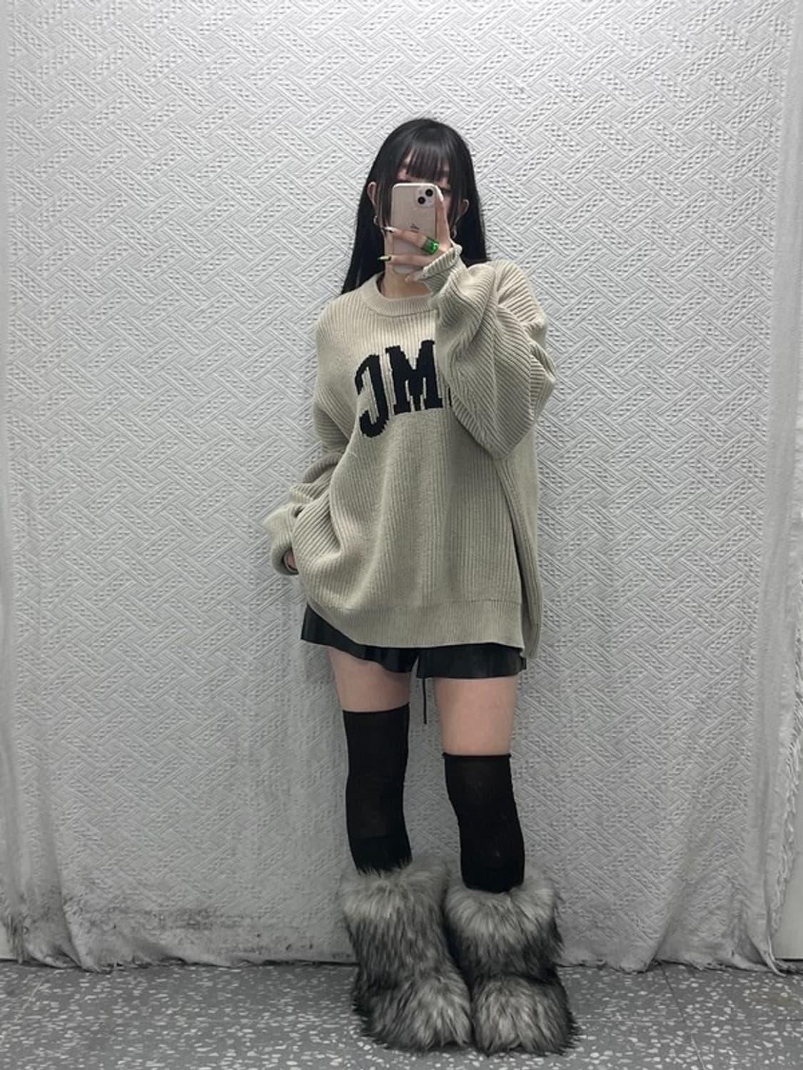 LMC 빈티지 오버핏 빅로고 뜨개 니트 2 C08580 상품이미지2