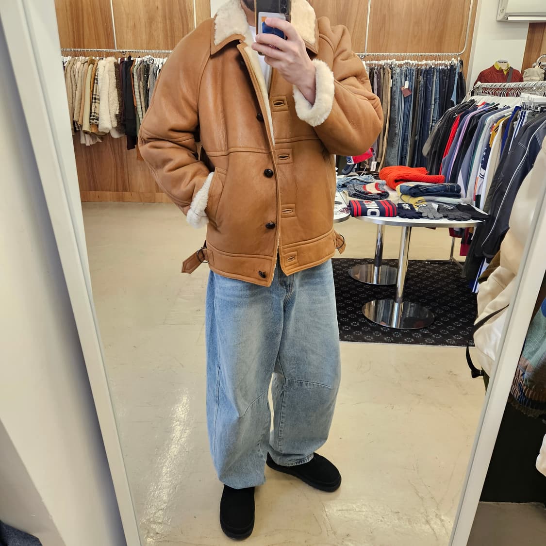 JPN SHEEPSKIN 쉽스킨 양가죽 양털 무스탕 빈티지 여성 오버핏 상품이미지9