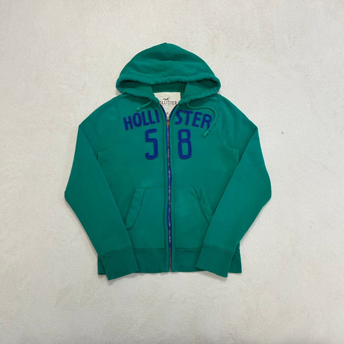 Hollister green hood zip-up 상품이미지5
