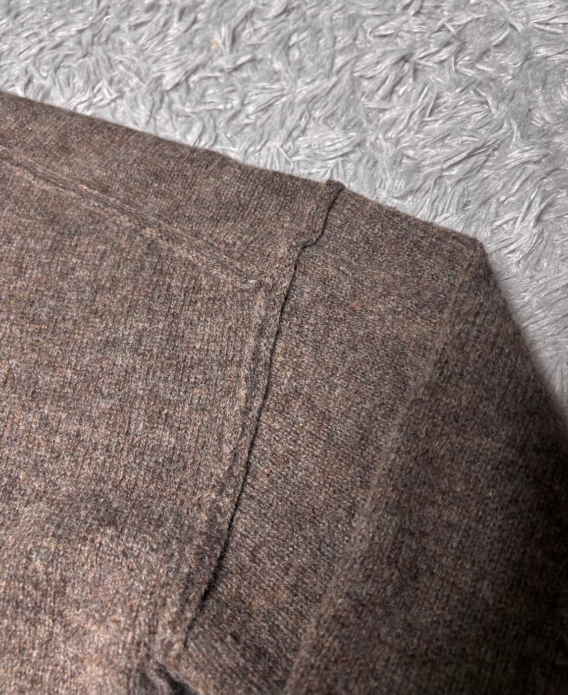 퍼버즈 twin layered knit cardigan brown OS 상품이미지5