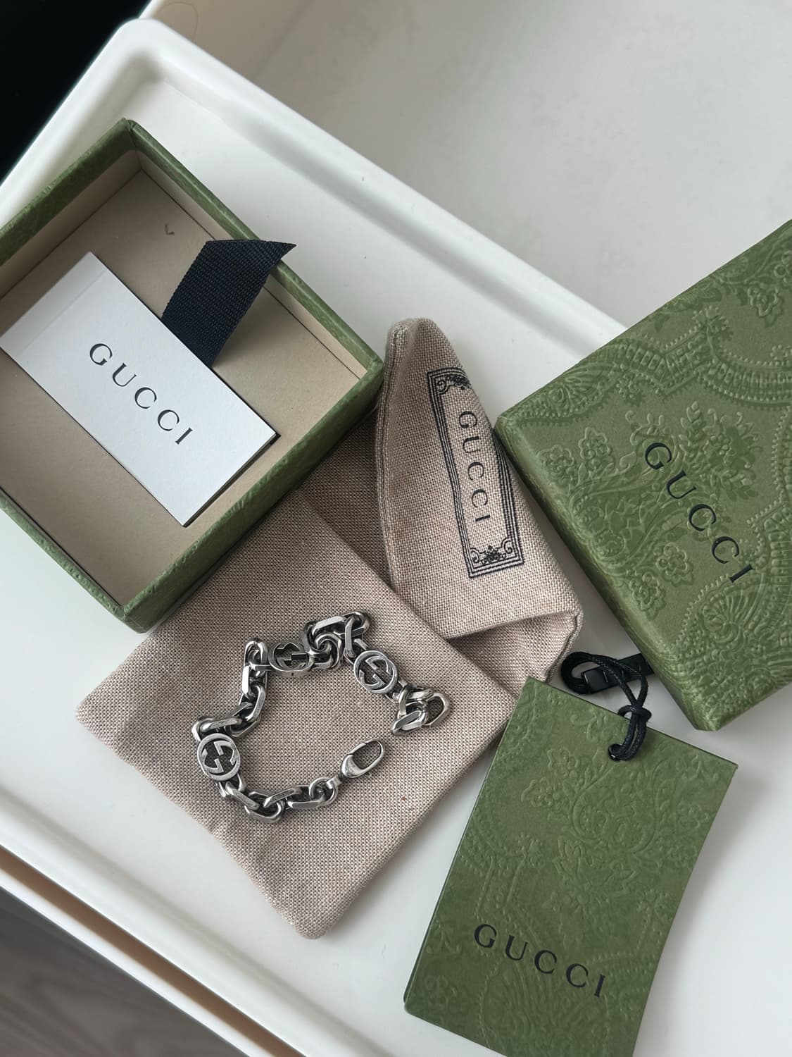 구찌 인터로킹 G 팔찌 스털링 실버 16 내일까지만 27🤍🤍 상품이미지1
