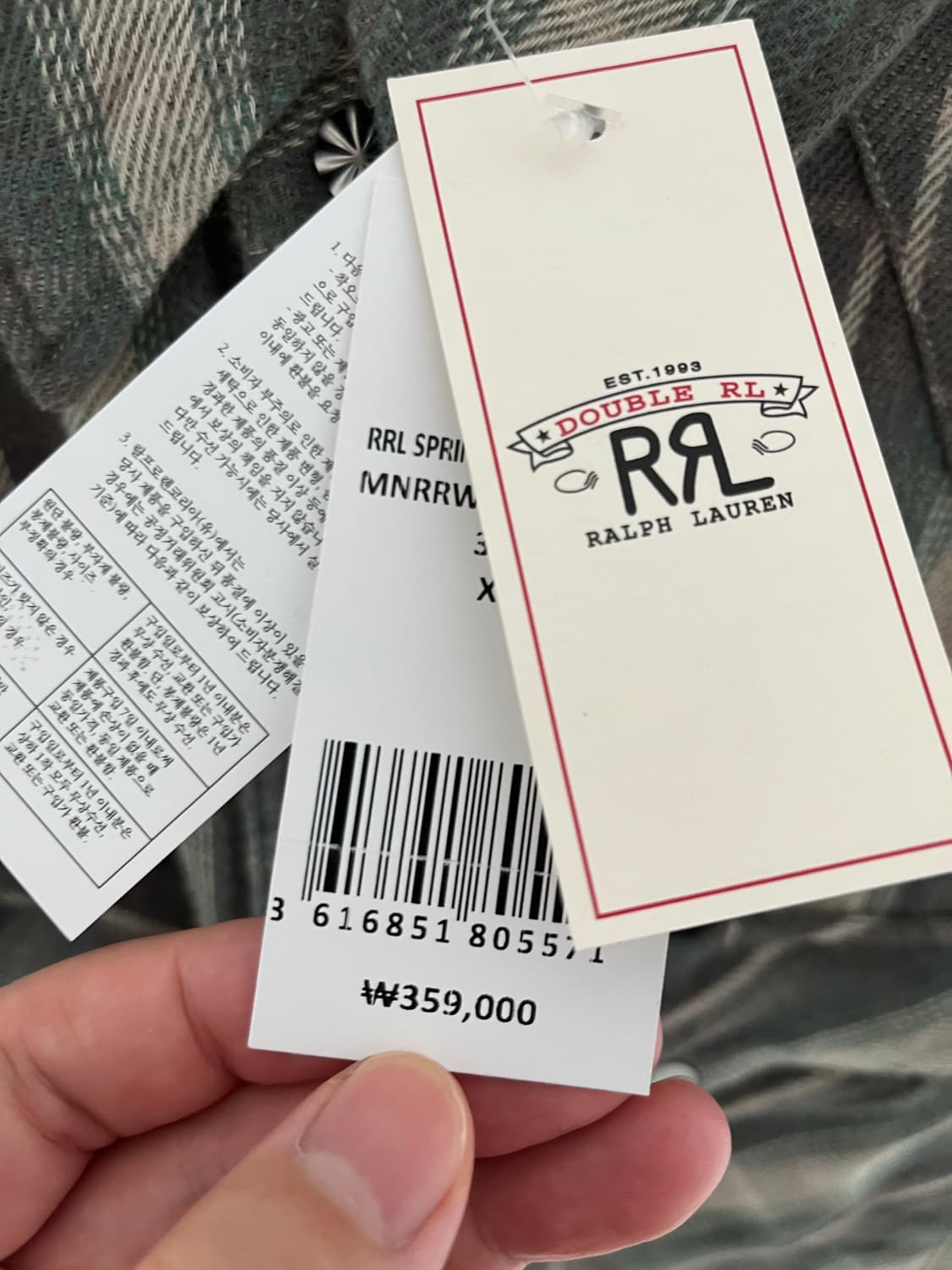 [새상품]RRL 더블알엘 웨스턴 플래드 셔츠 XL 상품이미지3