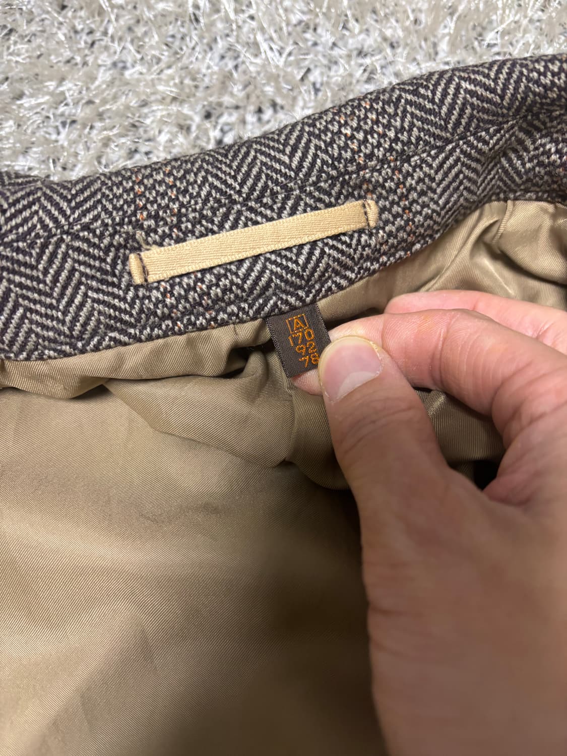 일본판 울 체크 코트 사이즈 105-110 상품이미지6