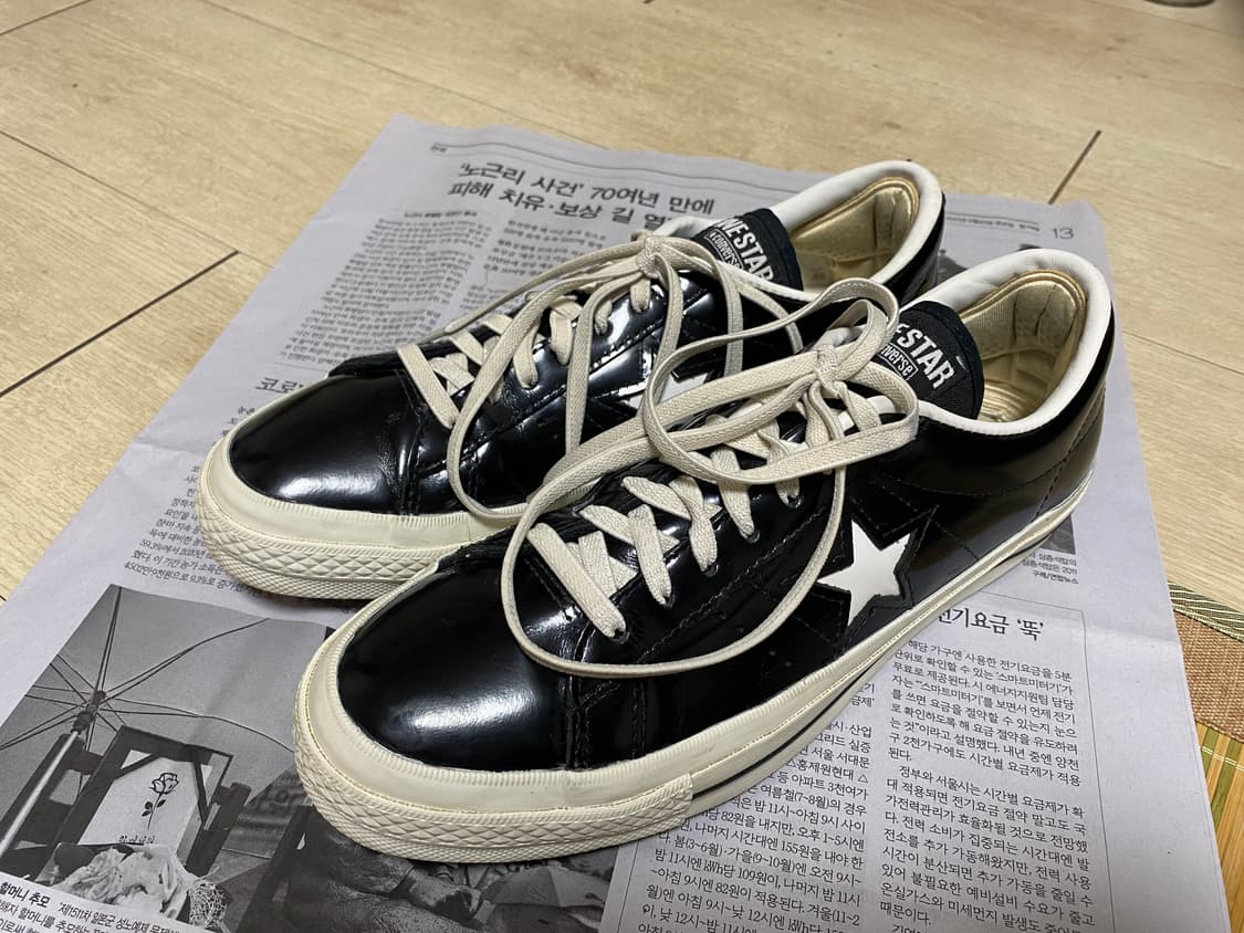 [CONVERSE] 컨버스 원스타 OX 유광 블랙 265 상품이미지1