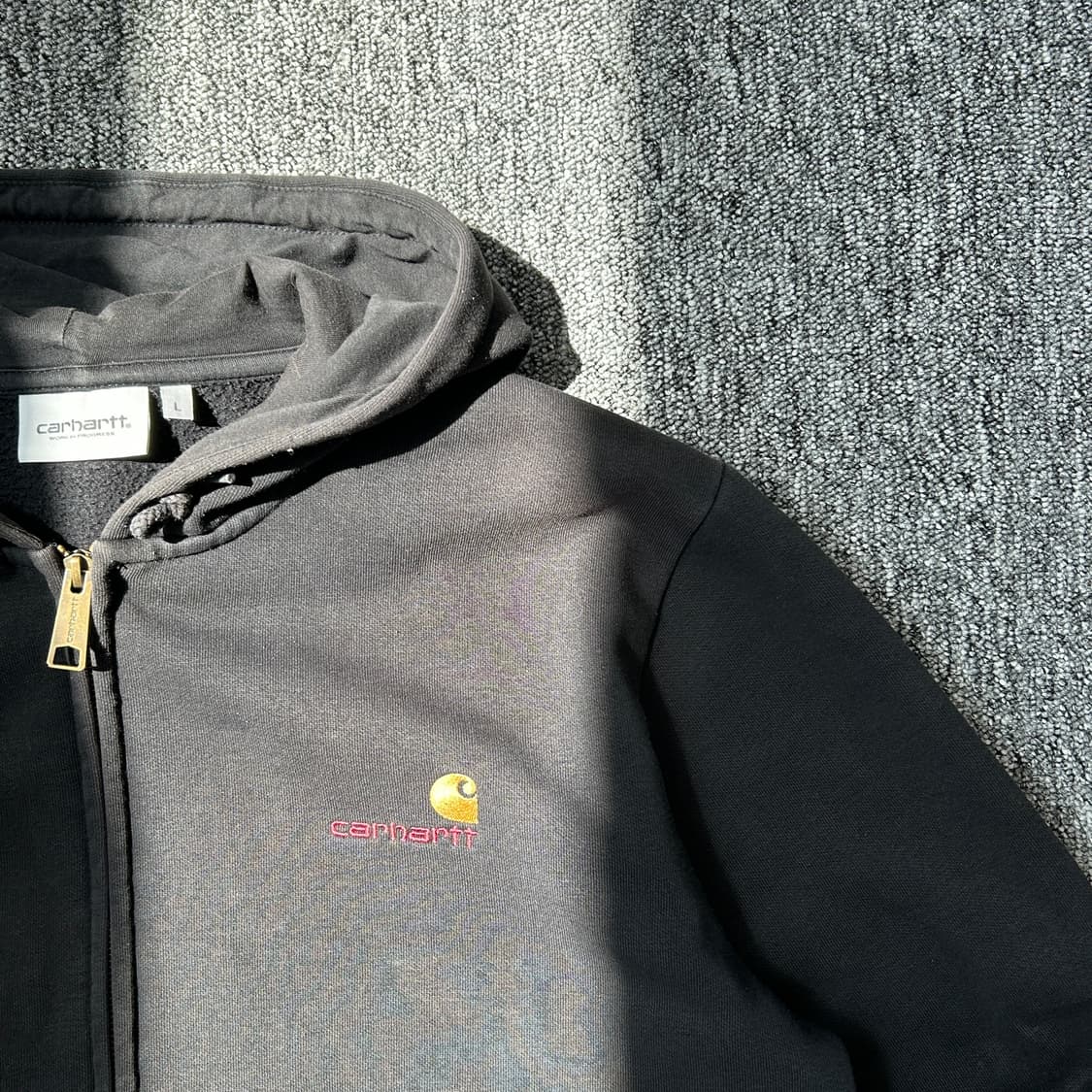 칼하트 wip 아메리칸 스크립트 후드집업 상품이미지2