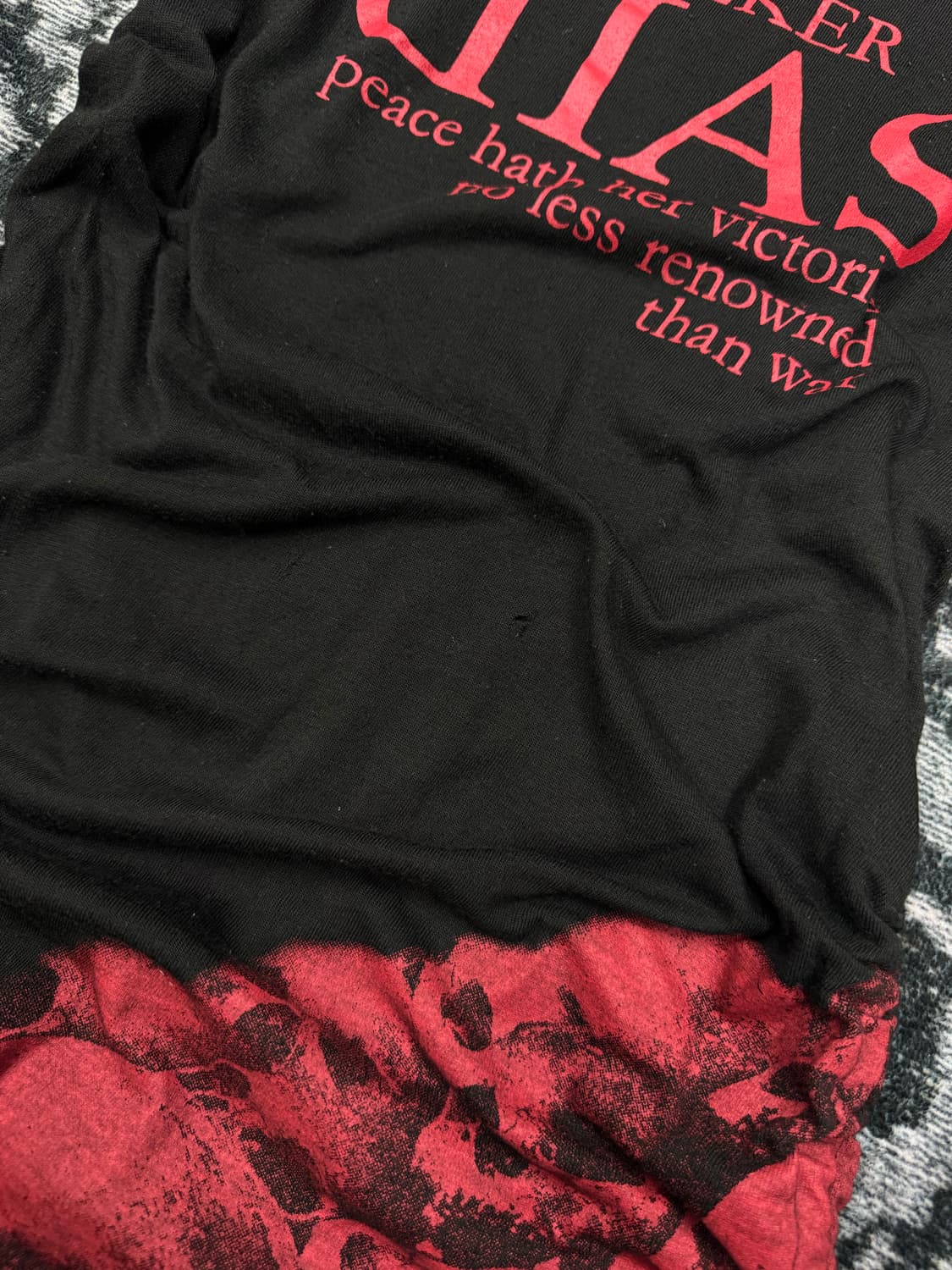 Rubik 00s red skull shirring sleeveless 상품이미지6