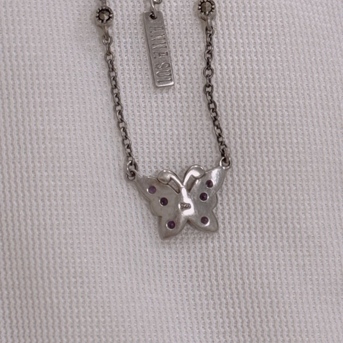 안나수이 빈티지 나비 은목걸이 925 상품이미지3