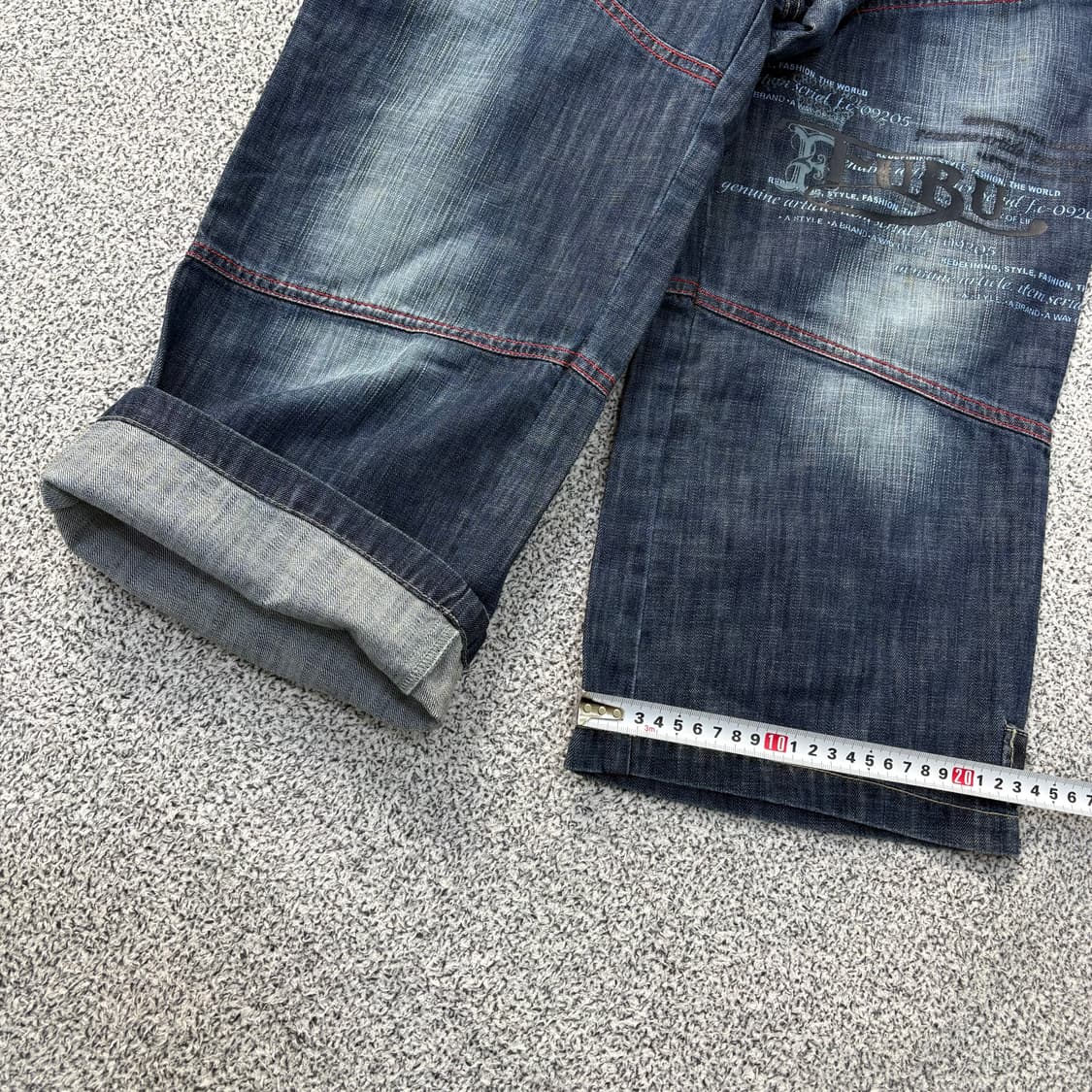 70-94 후부 데님 팬츠 7부 청바지 0312J 상품이미지8
