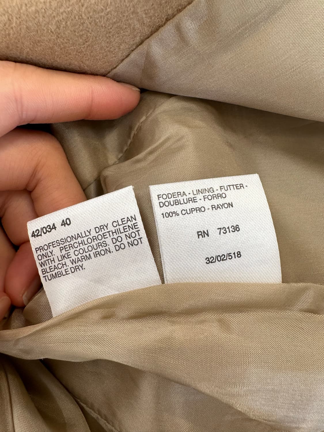 막스마라 베이지 3b 블레이저 울 자켓  상품이미지8