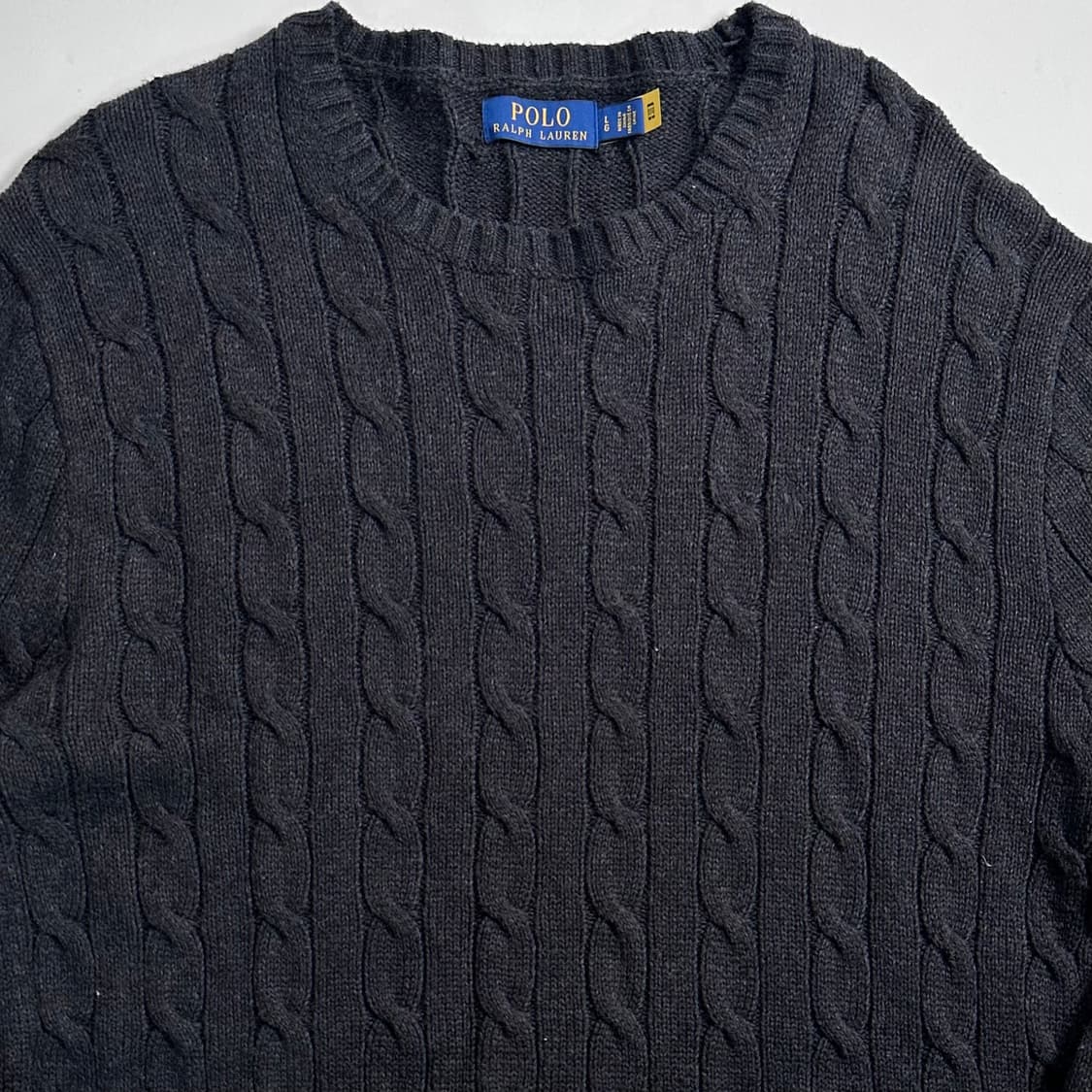 폴로 랄프로렌 챠콜 케이블 니트  상품이미지2