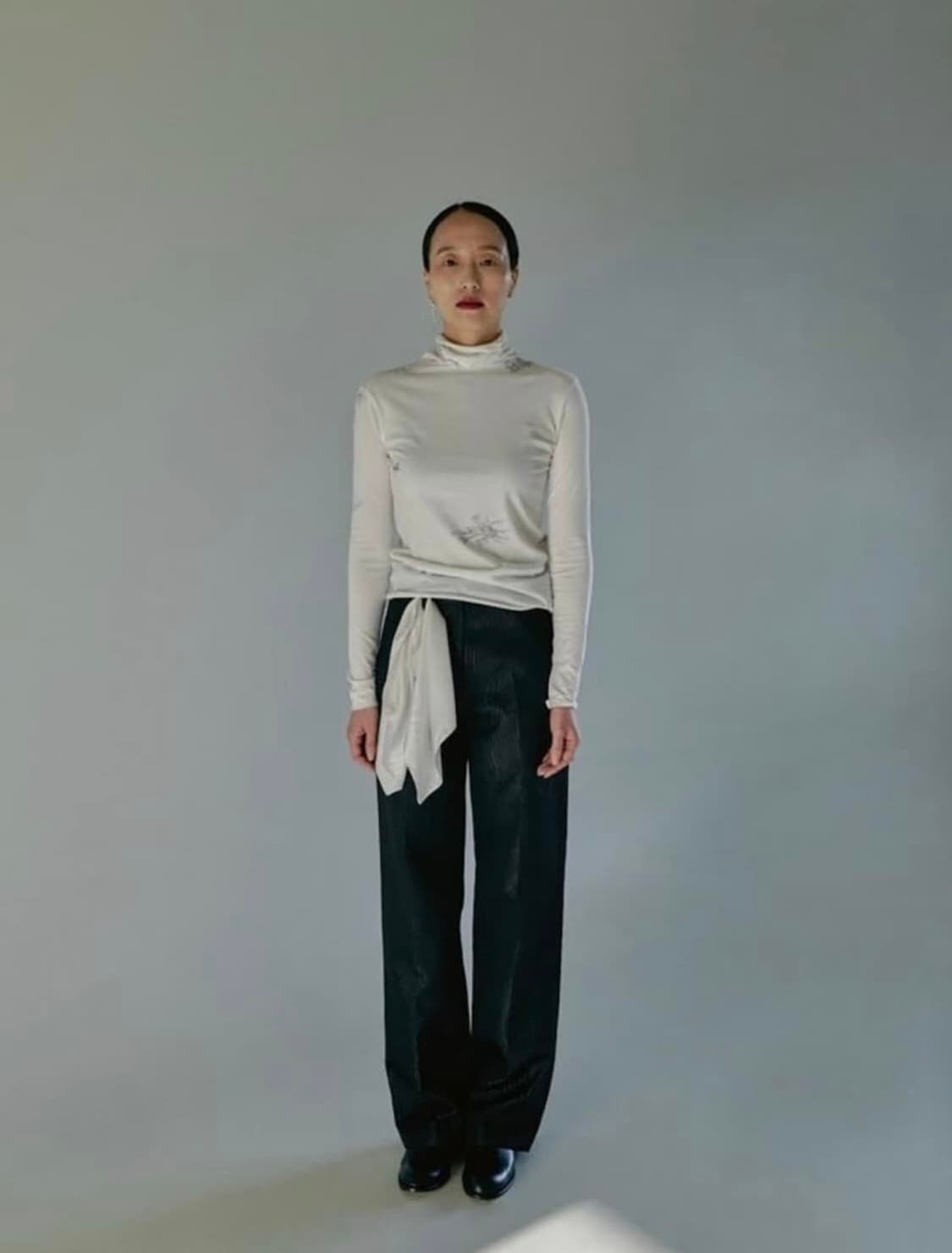 COSMOSS 코스모스 자가드 스트레이트 팬츠/1사이즈 상품이미지3