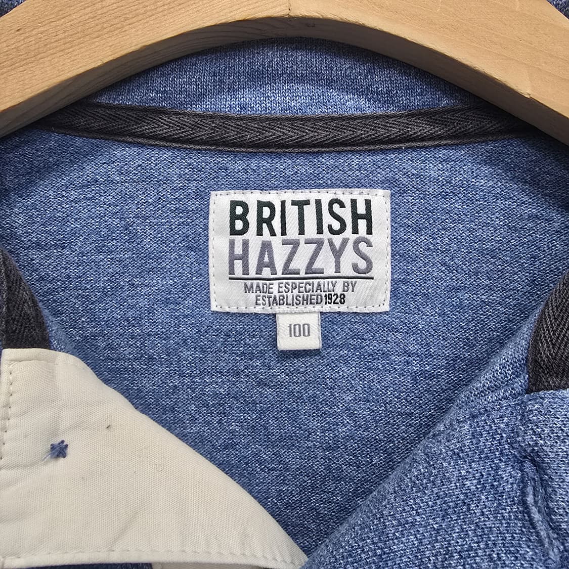 헤지스(HAZZYS) 브리티시 퍼피 자수 슬림핏 카라티 100 상품이미지5