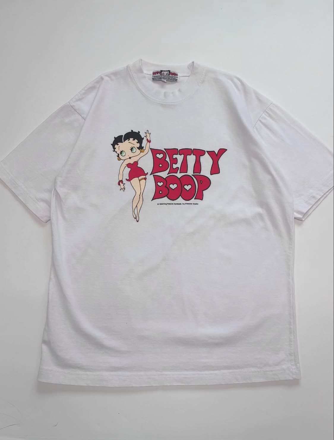 Bettyboop 베티붑 화이트 프린팅 티셔츠 상품이미지4
