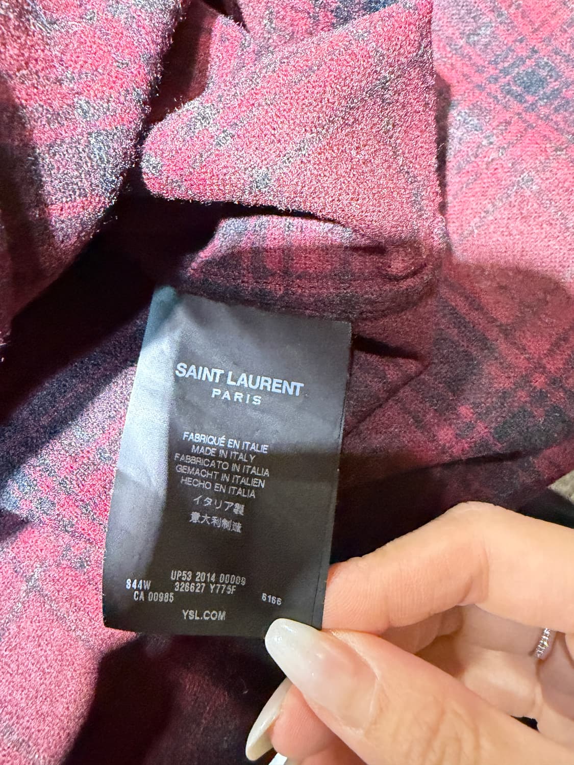 생로랑 보르도 플란넬 셔츠 상품이미지6