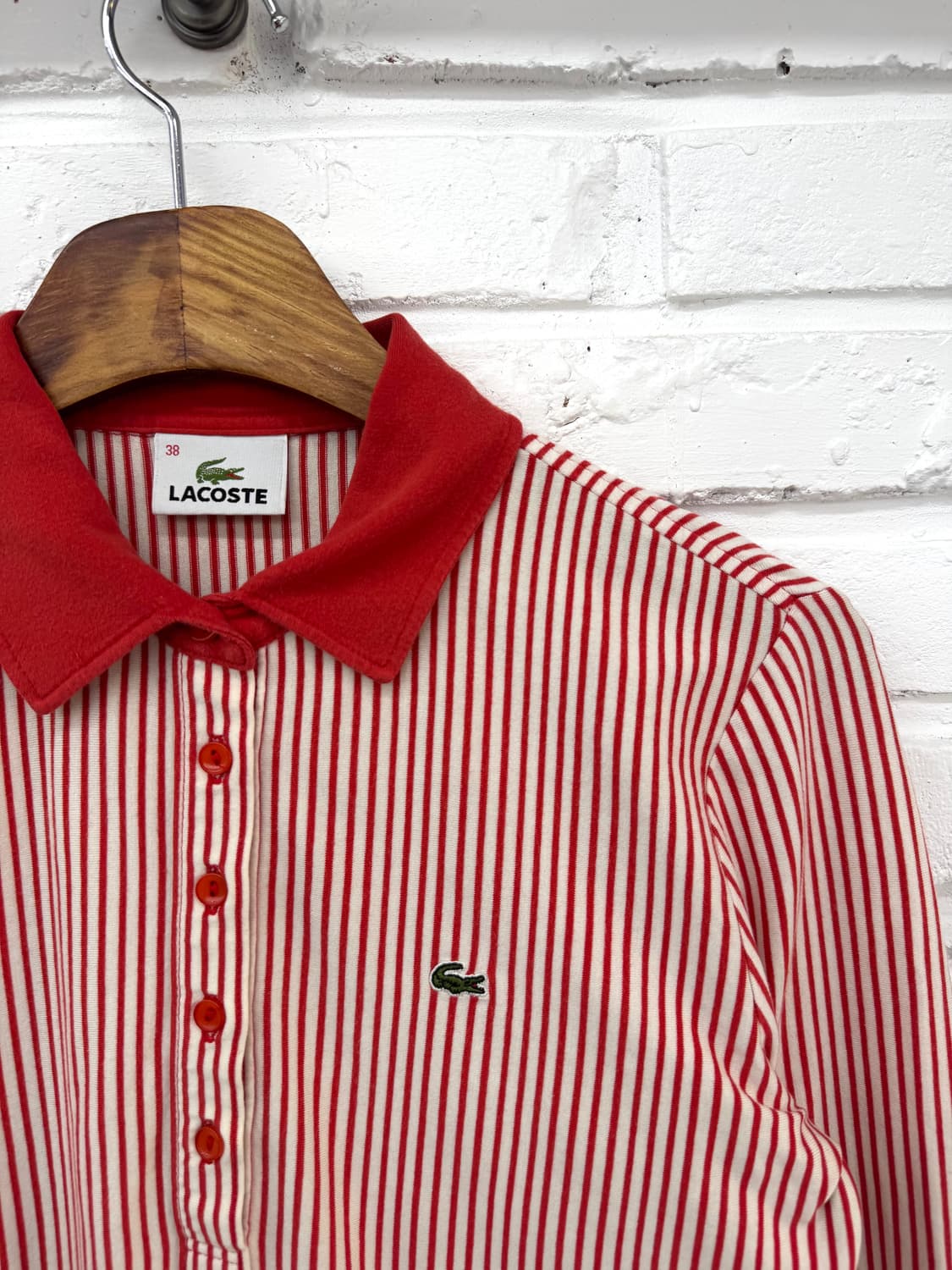 라코스테 레드 스트라이프 카라티 상품이미지4