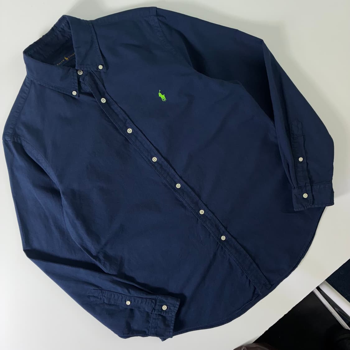 Polo  폴로 랄프로렌 90,s 자수 코튼 네이비 옥스퍼드 셔츠  상품이미지2