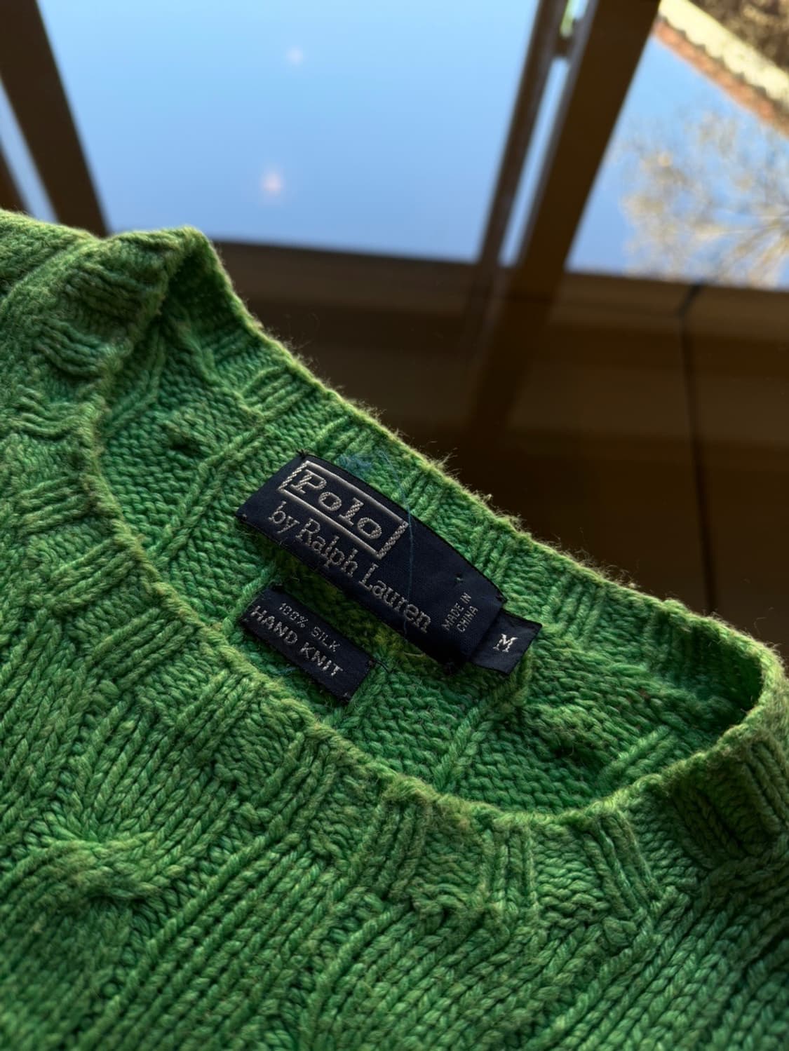 폴로 랄프로렌 100% 실크 핸드 케이블 니트 105 상품이미지8