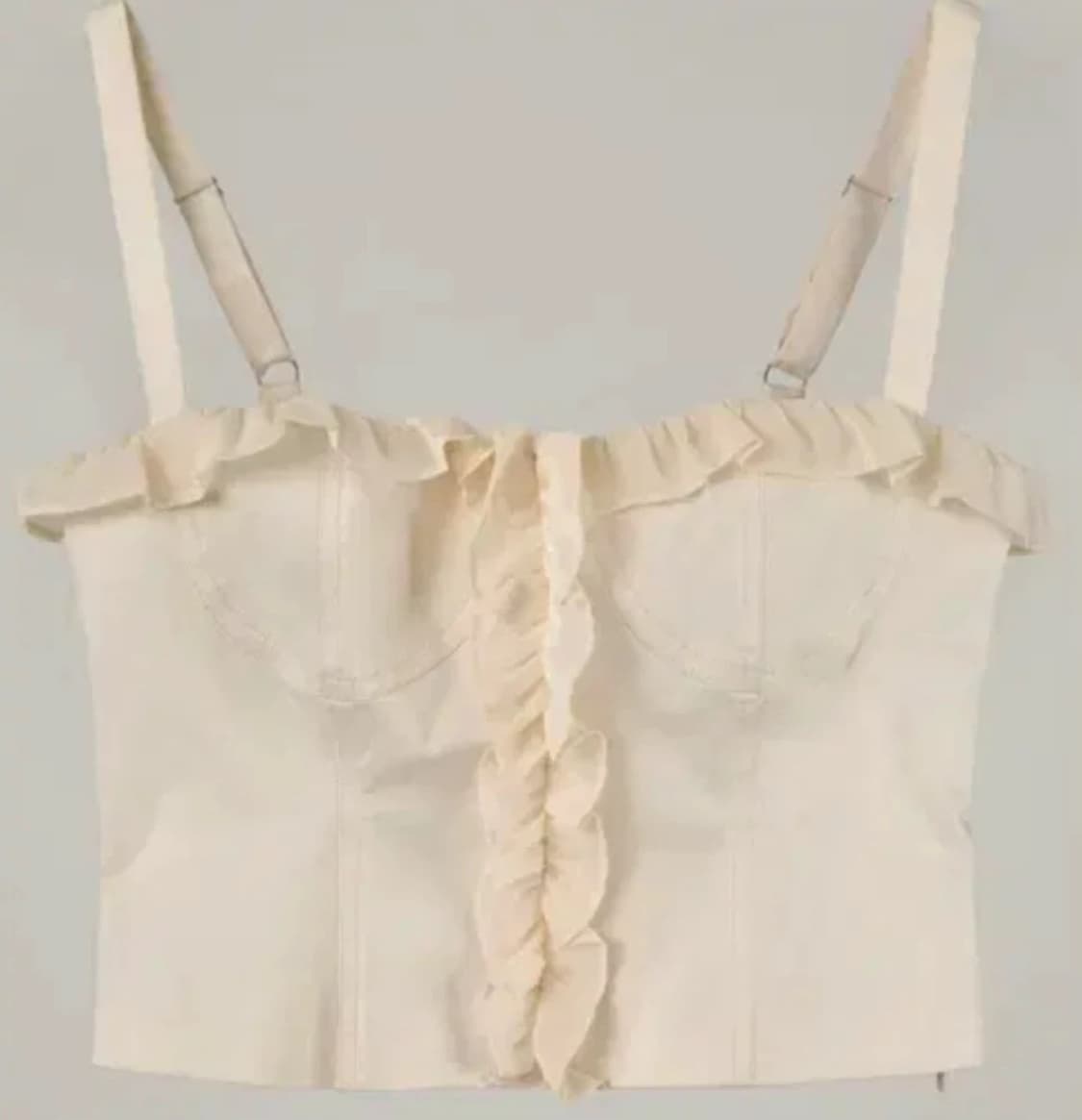 새상품) 권은비 착용, 오버듀플레어 리타 프릴 탑 블라우스 상품이미지3