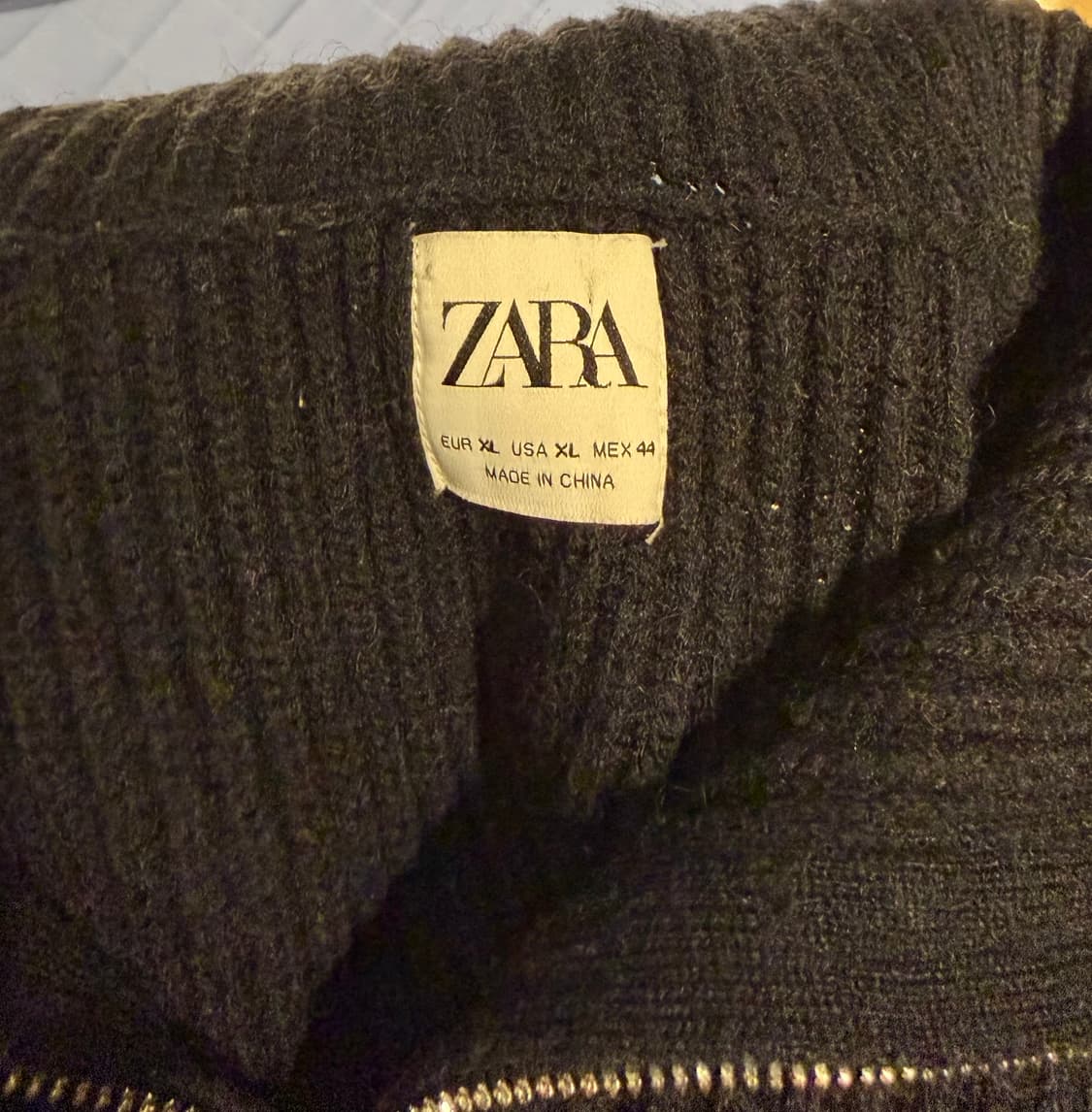 자라 네이비 니트 집업 XL사이즈 상품이미지3