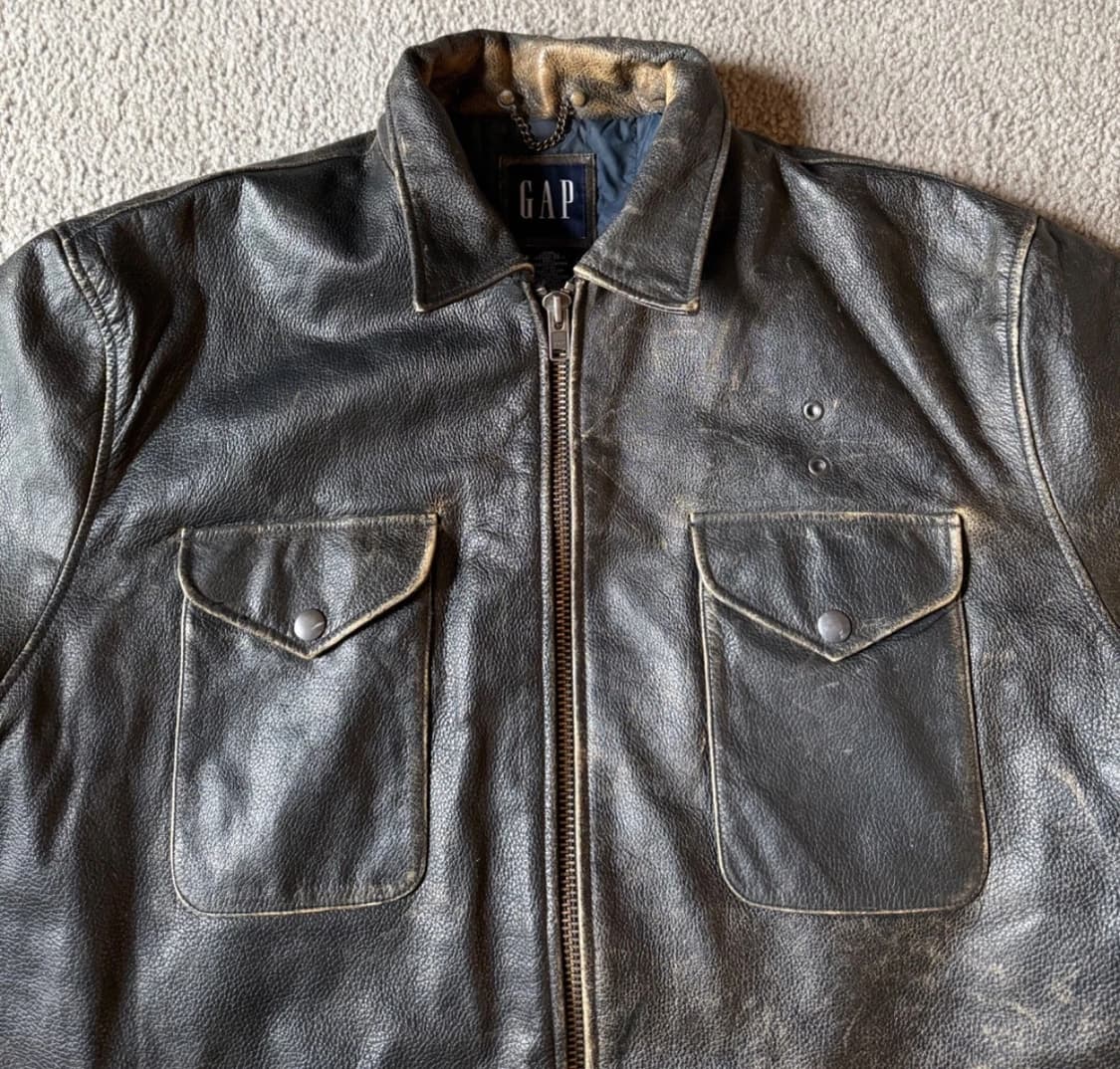 올드 갭 레더 자켓 상품이미지4