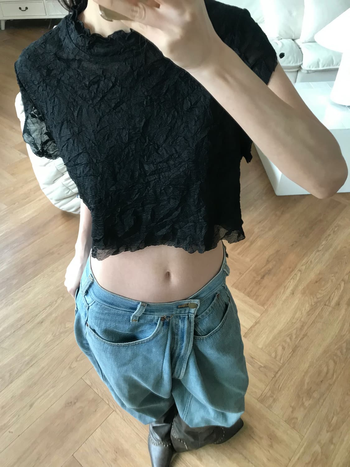 vintage black top 상품이미지4