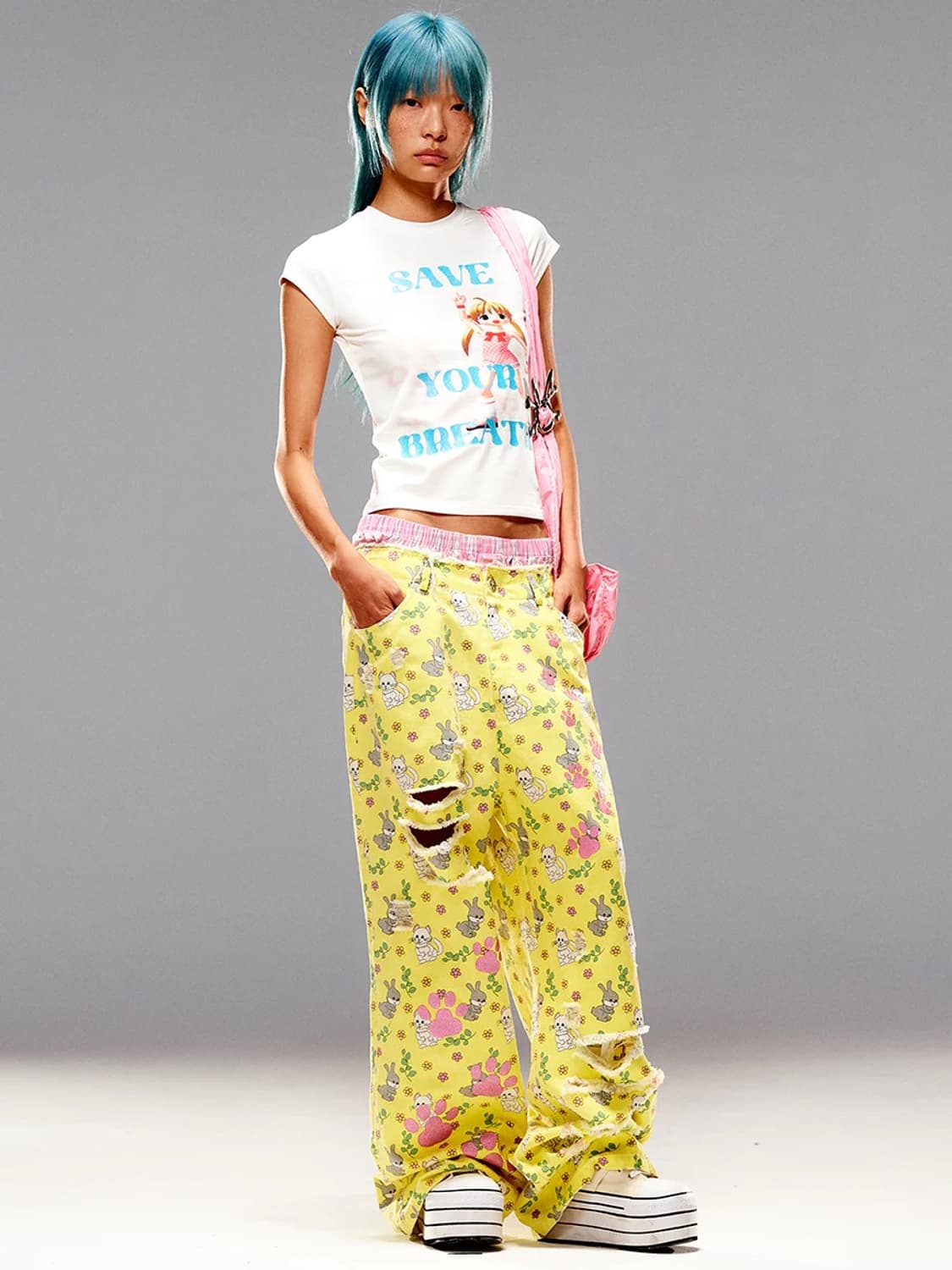 [새상품] Cfierce 씨피어스 카툰 루즈 진 데님 M 상품이미지4