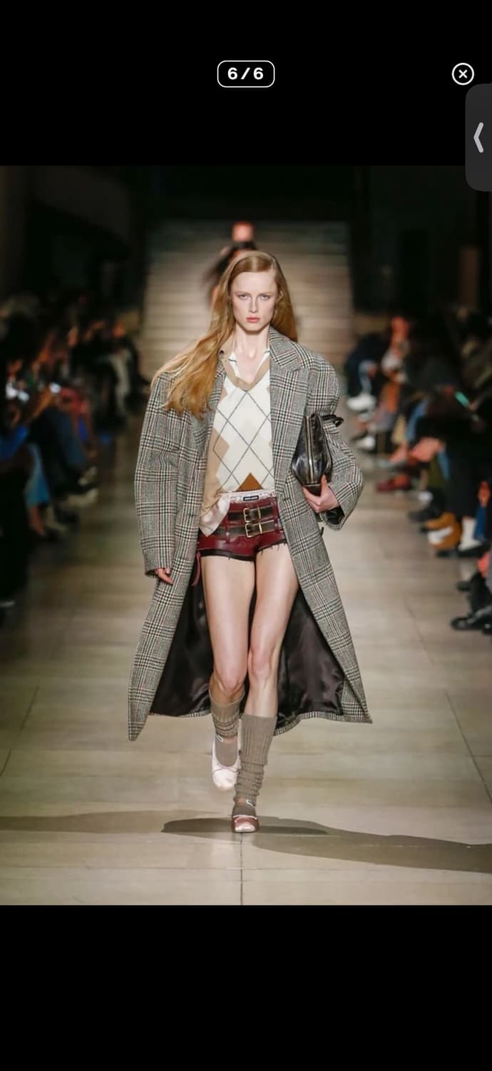 미우미우 캐시미어 아가일 니트 it 36 윤아 전종서 착용 miu miu 상품이미지7