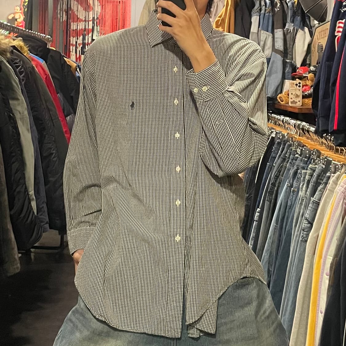 [IM] Polo 폴로 체크 블랙 긴팔셔츠 상품이미지2