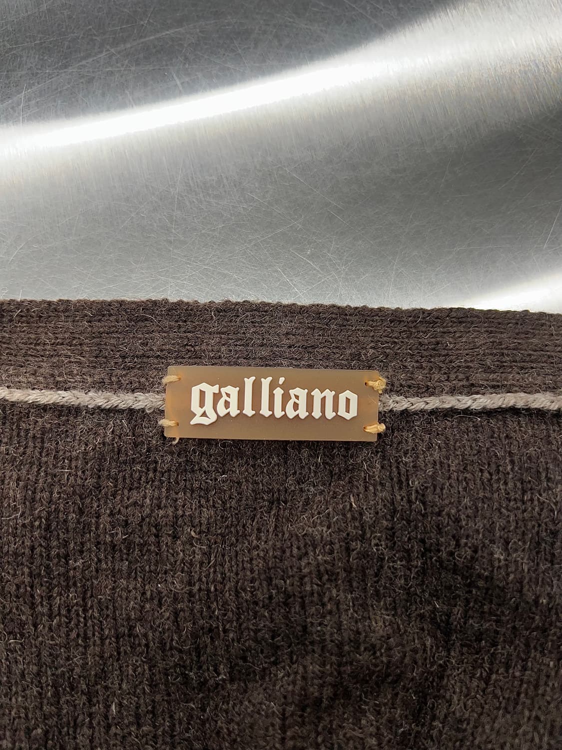 존 갈리아노 옴브레 그라데이션 브이넥 니트 가디건 상품이미지7