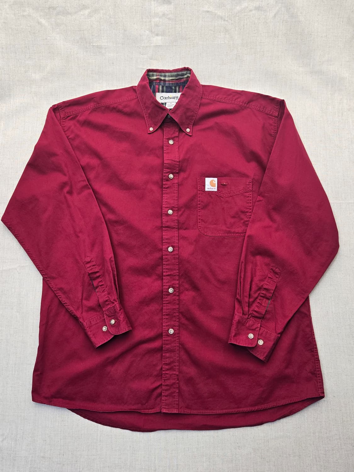 칼하트 옥스포드 긴팔 셔츠 버건디 상품이미지1