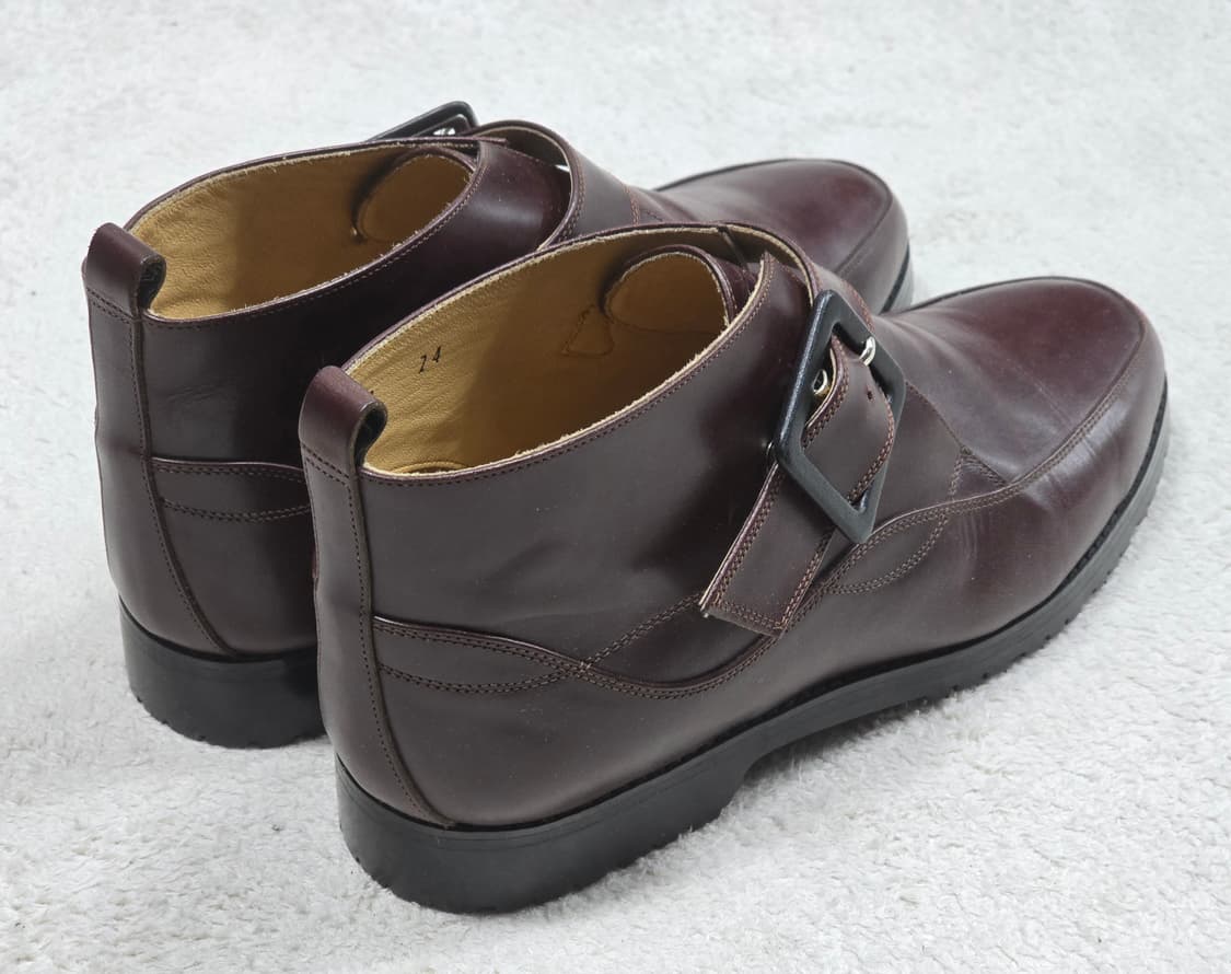 Rabokigoshi 라보키고시 블랙 가죽 버클 앵클 부츠 235 상품이미지6