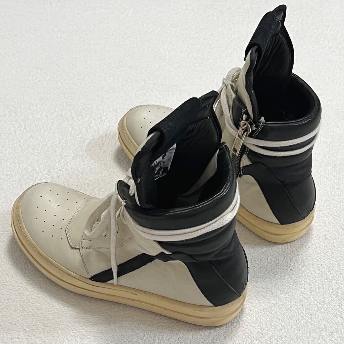 릭오웬스 13SS 지오바스켓 모노크롬 LPO 밀크 블랙 상품이미지4