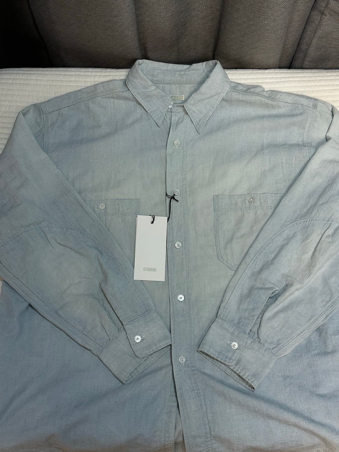 아프레쎄 25AW 빈티지 샴브레이 셔츠2사이즈 상품이미지2