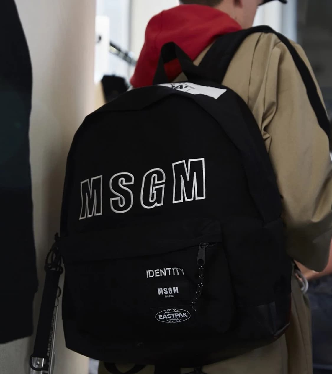 이스트팩 X MSGM 콜라보 백팩 가방 블랙 상품이미지4