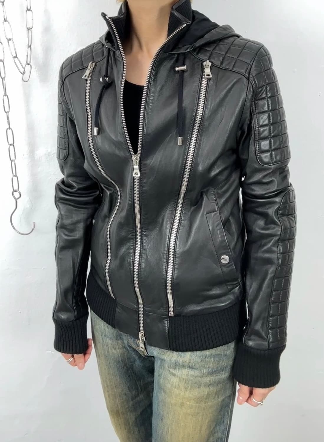 Balmain 16ss 3-zip leather biker jacket 상품이미지10