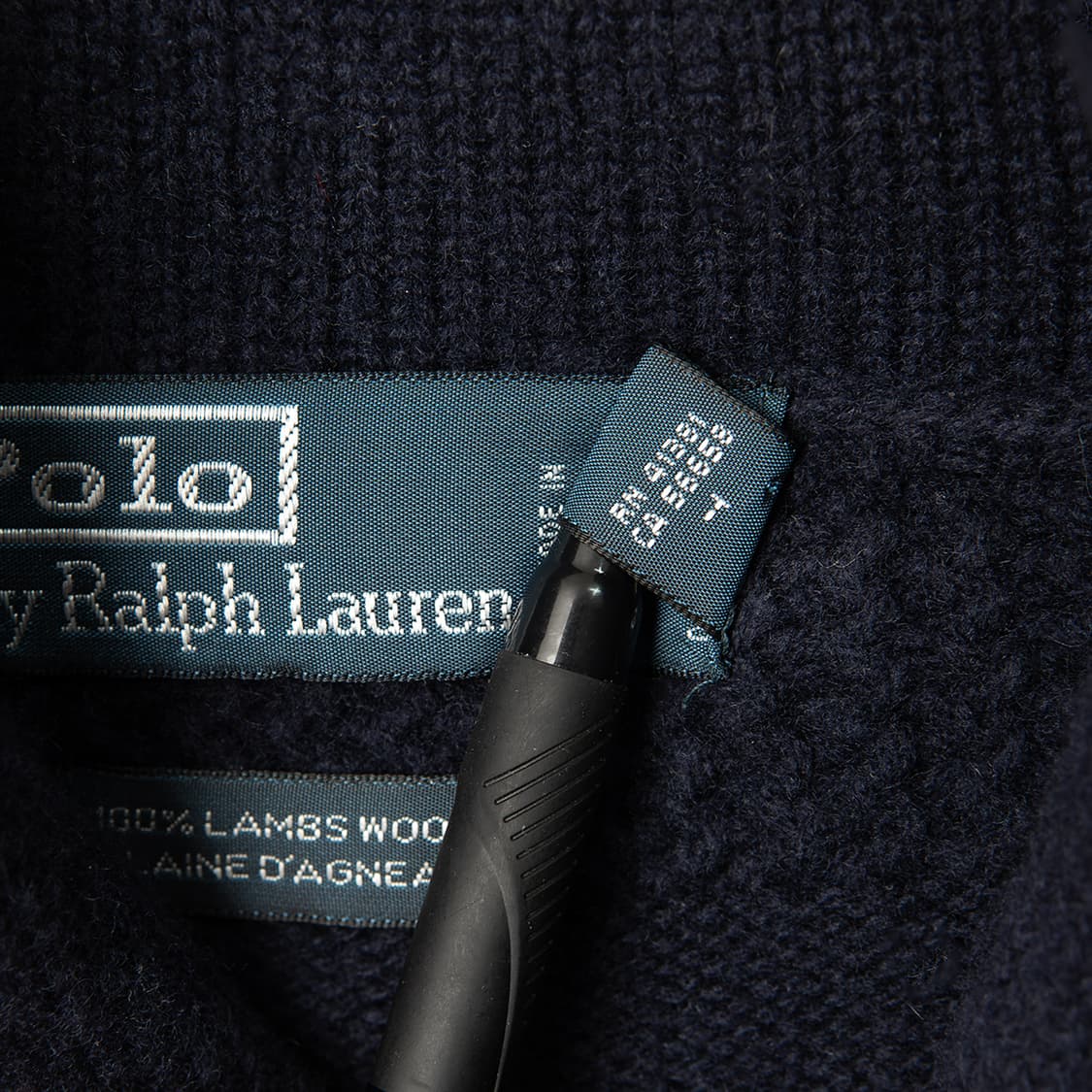 [M] 00s 폴로 랄프로렌 숄카라 니트 쿼터집업 람포지퍼  상품이미지8