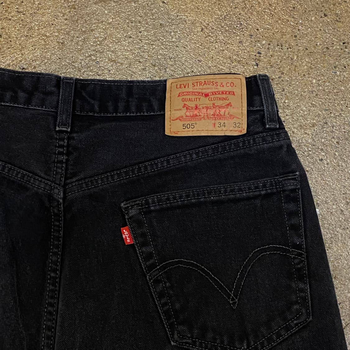 미국 빈티지 리바이스 505 레귤러핏 블랙진 청바지 상품이미지6