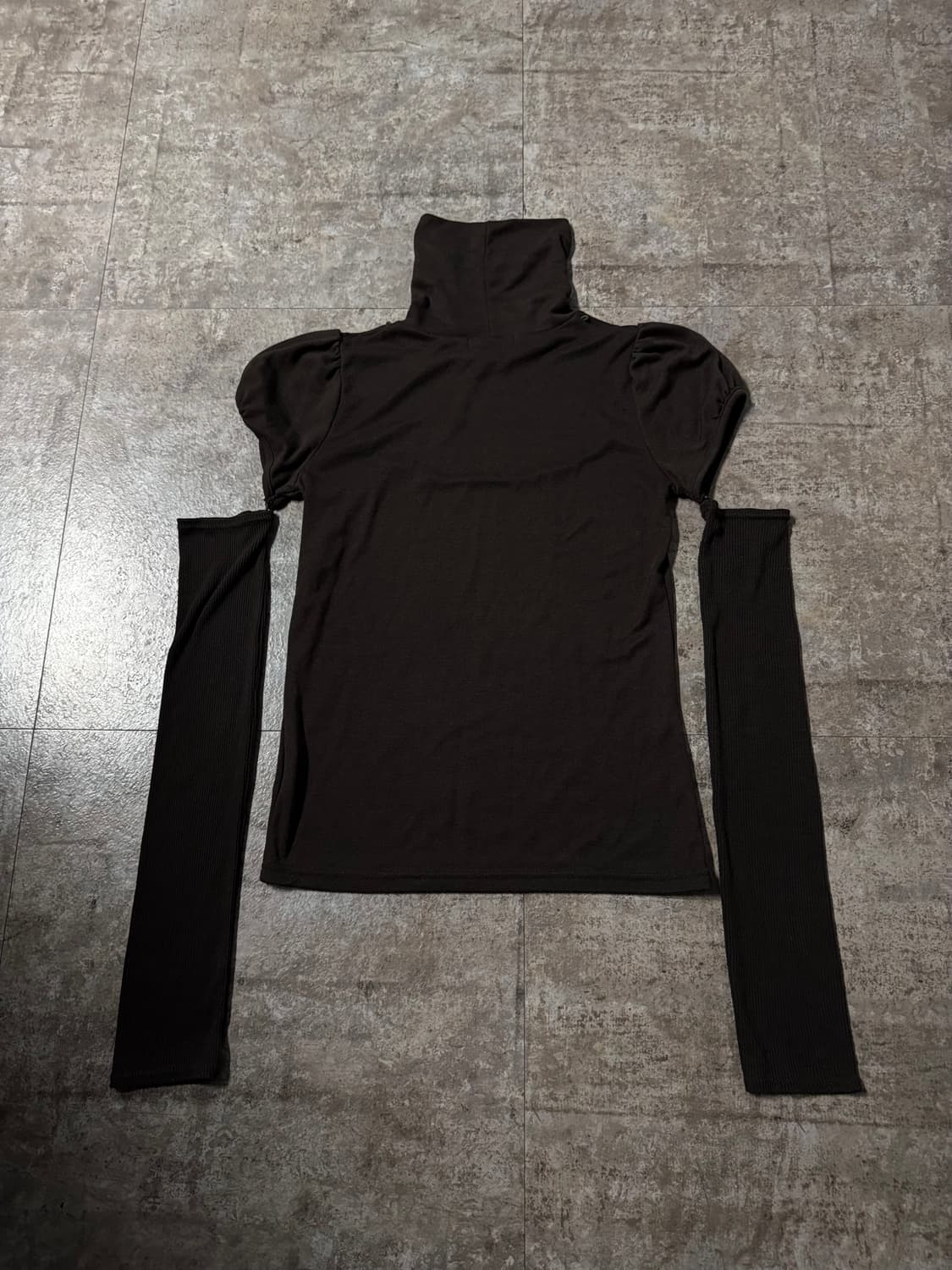 트랜스폼 슬리브 퍼프 폴라 넥 니트 상품이미지5