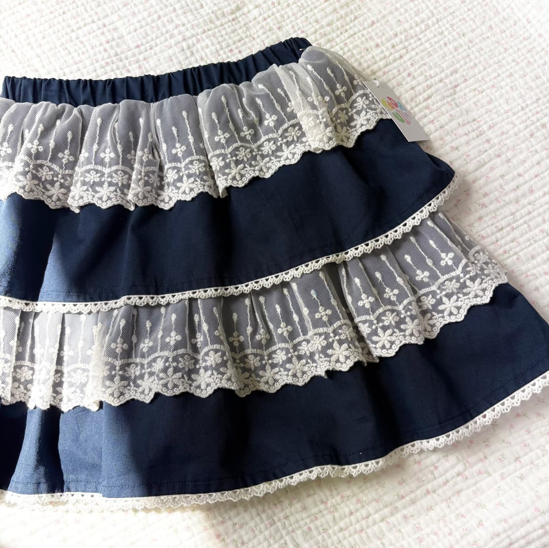  AXES FEMME 엑시즈팜/ 캉캉미니스커트 레이스 캉캉 스커트 네이비 상품이미지8