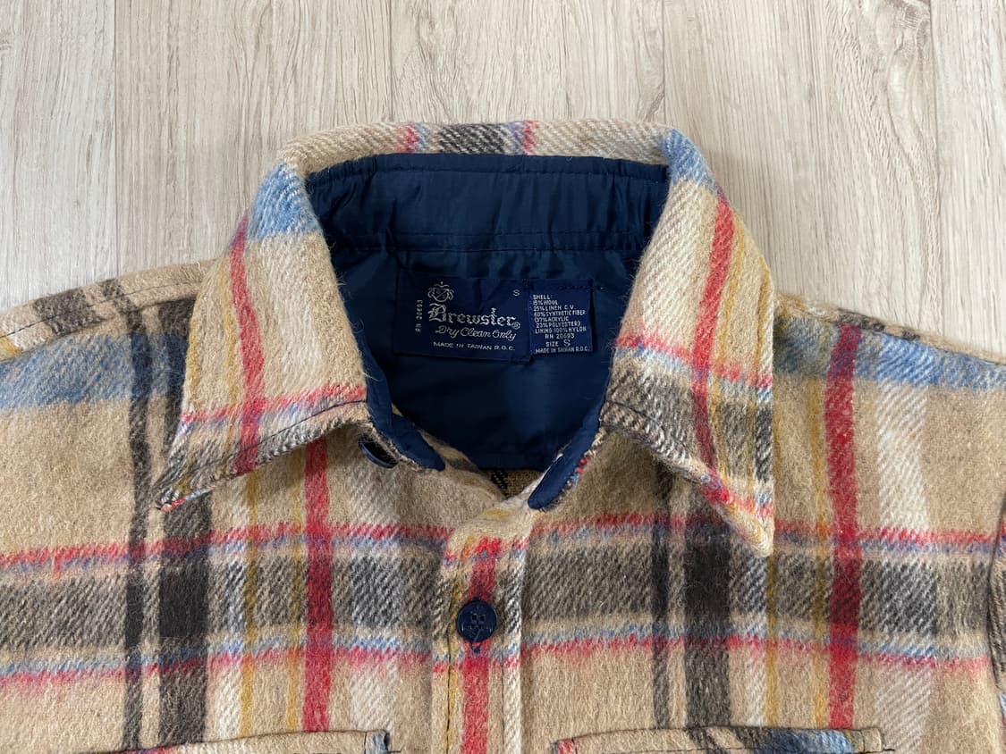 95) 70's Brewster 미군 체크 울 셔츠(RRL&LVC&폴로) 상품이미지3
