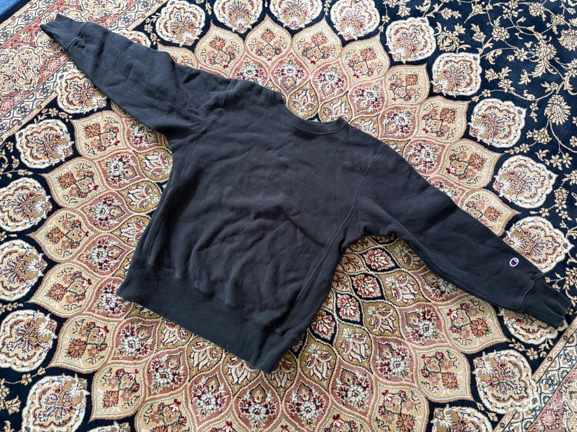 일본매장판 챔피온 리버스위브 맨투맨 L 블랙 상품이미지4