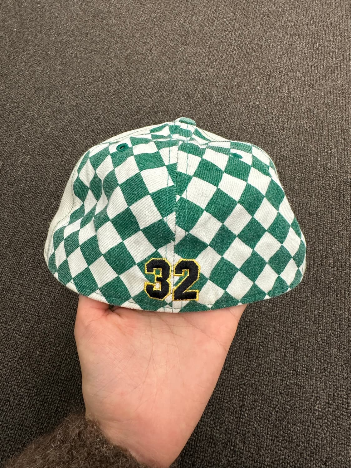 본더치 빈티지 그린 체커보드 스냅백 상품이미지4