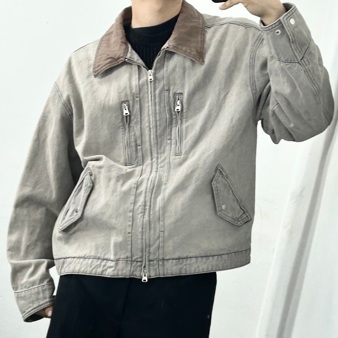 인사일런스 워시드 데님 워크 자켓 상품이미지2