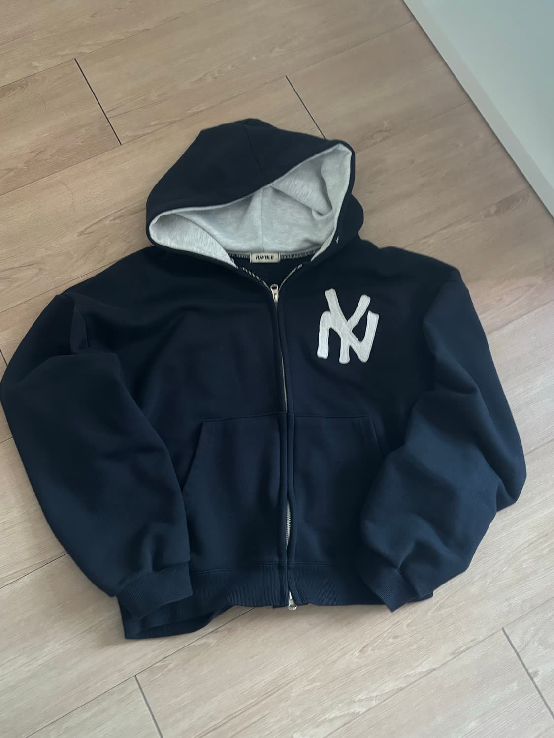 NY 네이비 후드집업 상품이미지1