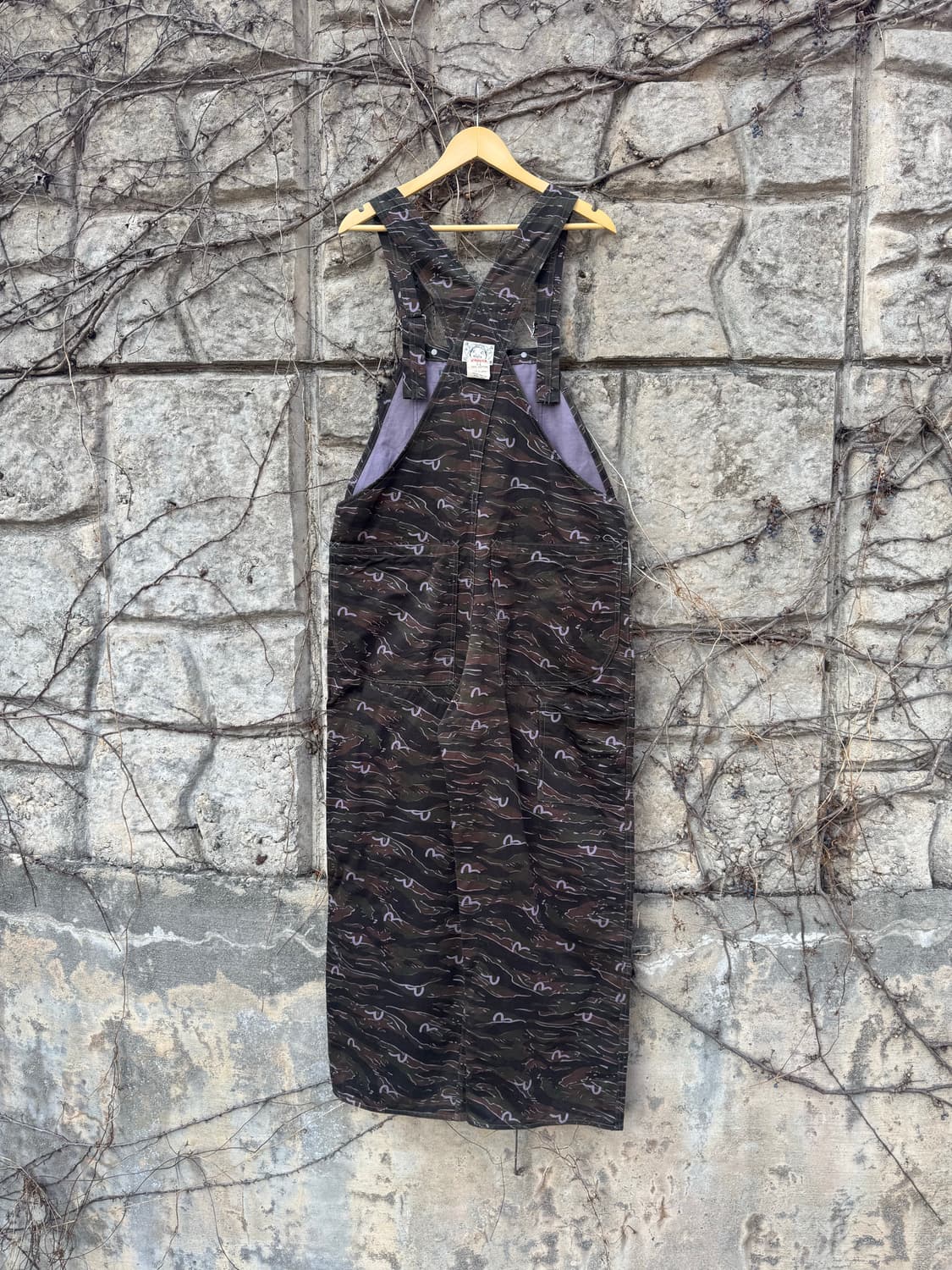 에비수 타이거카모 모노그램 가타카나탭 오버올 오버롤 멜빵 팬츠 바지 상품이미지2