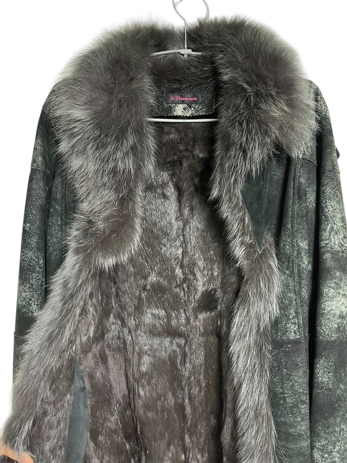 스웨이드 리얼 퍼자켓 롱코트 나나깔다크웨어오네갸루락시크그런지펑크고스고딕 상품이미지10